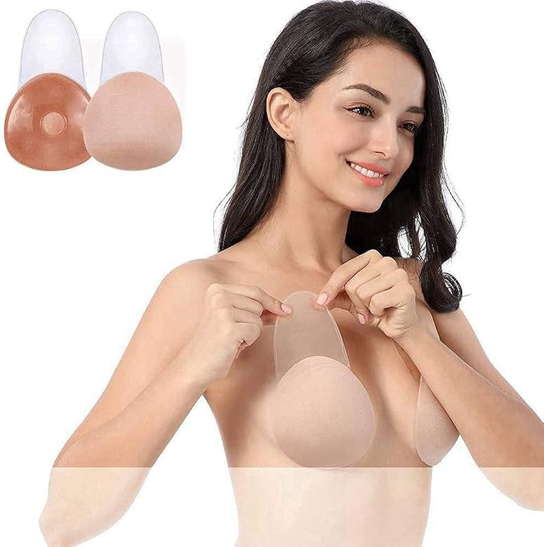 Reusable Sticky Bras Invisible Bra Lift, Stylish Push Up Self Adhesive Strapless Backless Sticky ... | Amazon (US)