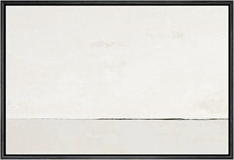 SIGNWIN Framed Canvas Print Wall Art White Watercolor Pastel Landscape Abstract Shapes Illustrati... | Amazon (US)