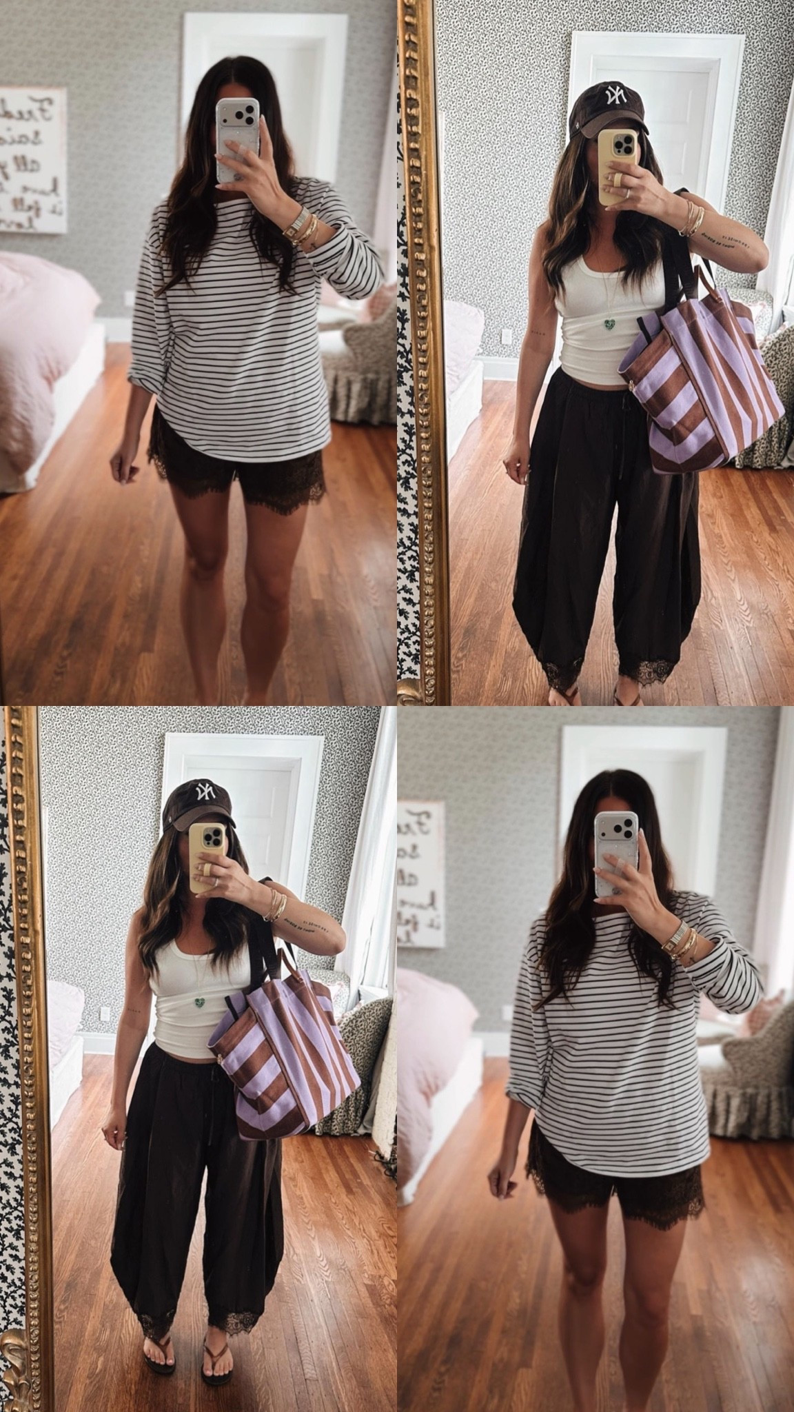 Anthropologie style faves / lace shorts and lace trim pants / Clare v tote (spend $150, get $50 back / spend $300, get $100 back!) @Anthropologie #anthropartner