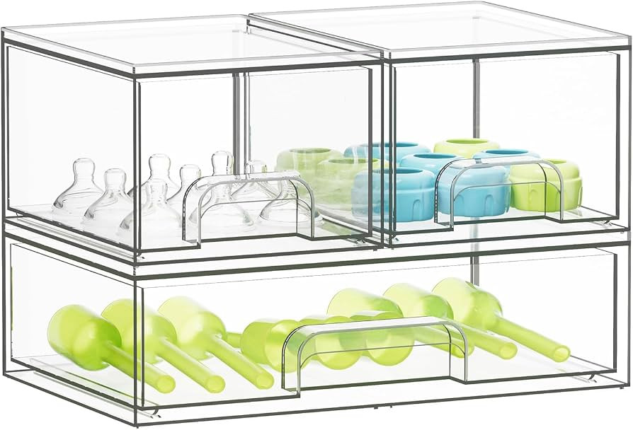SpaceAid Bottle Storage Organizer Baby - Acrylic Bottles Station Organizer Container, Stackable C... | Amazon (US)