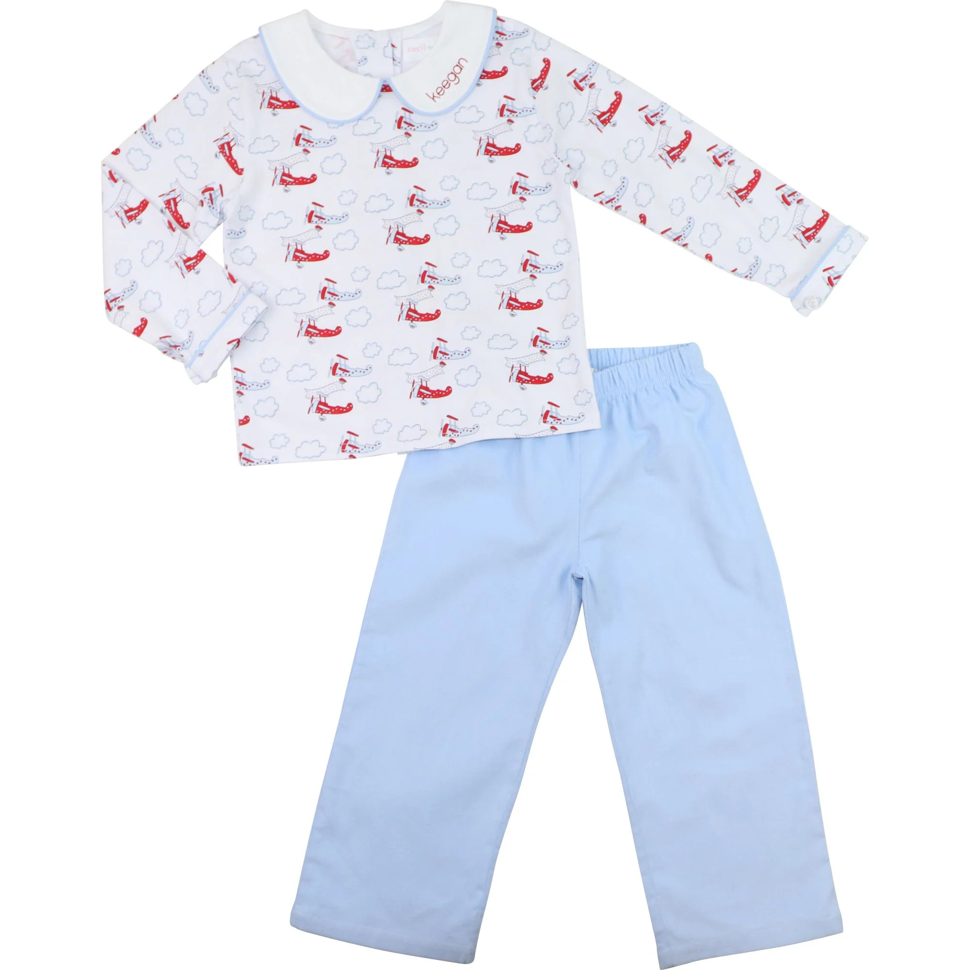 Valentine Airplane Pant Set | Cecil and Lou