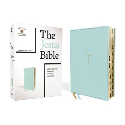 The Jesus Bible, NIV Edition, Leathersoft, Blue, Indexed, Comfort Print - by  Zondervan (Leather Bound) | Target