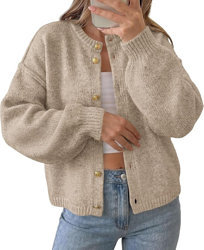 PRETTYGARDEN Women's Button up Chunky Knit Cardigan Sweaters | Amazon (US)