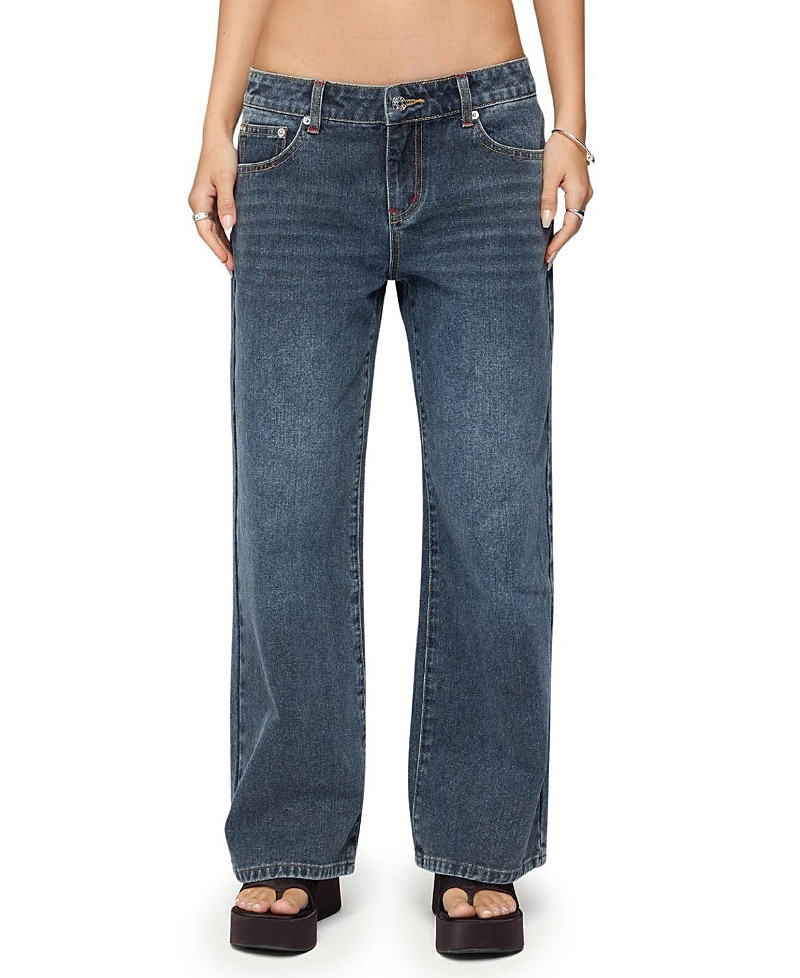 Edikted Petite Ace Relaxed Dark Rinse Wash Jeans | Bloomingdale's (US)