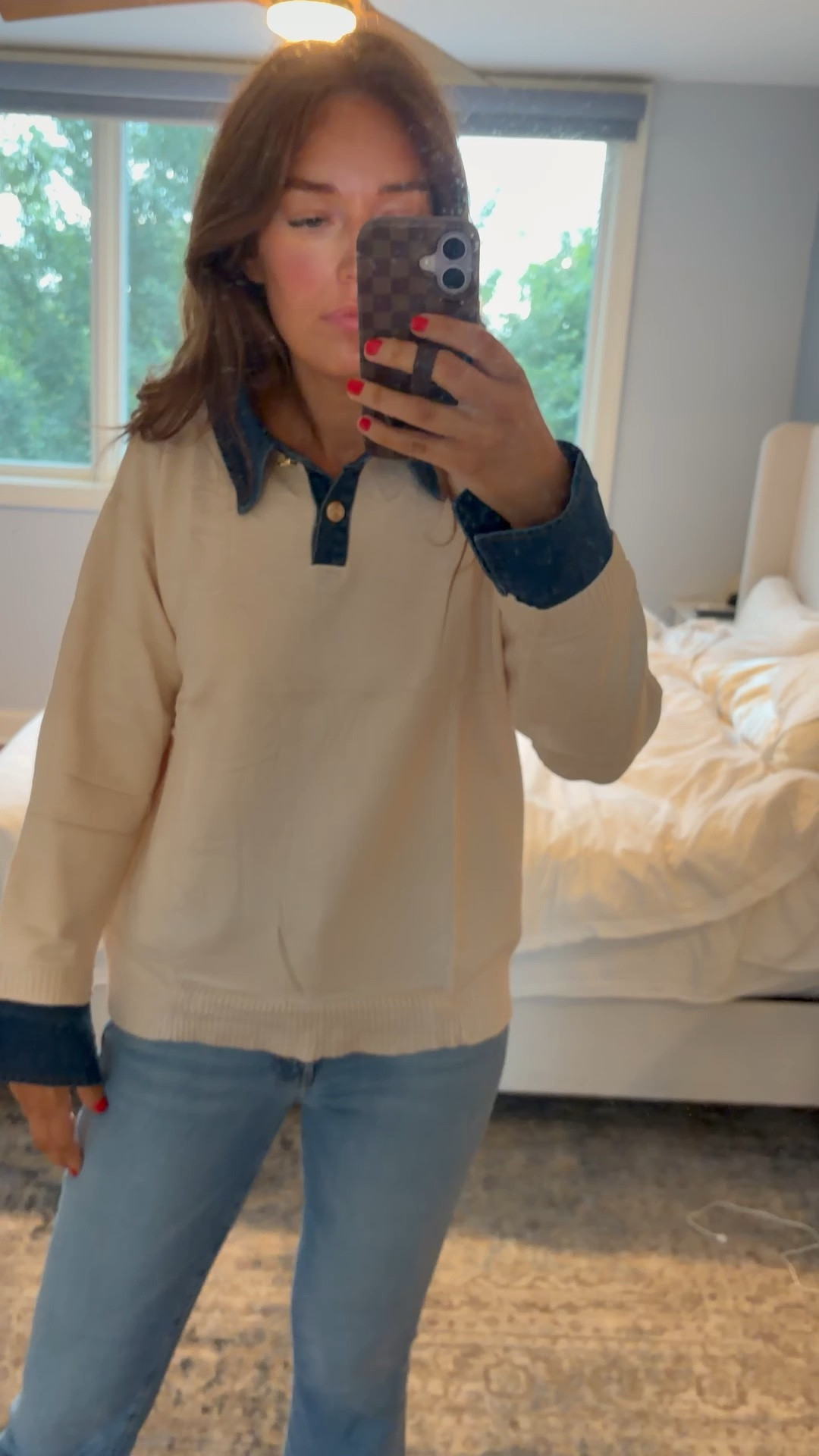Wearing size M. 

Denim collar sweater / fall / fall outfits / teacher outfits

#LTKootd #LTKmomlife #LTKSeasonal