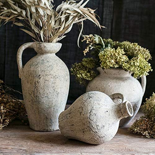 BFSHY Ceramic Flower Vases,Rustic Home Décor Floral Vase,Shabby Chic Vase,for Home Decor Living ... | Amazon (US)