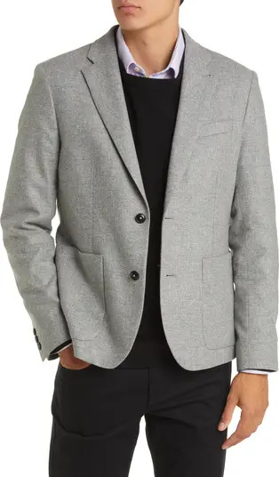 Ted Baker London Yarm Slim Fit Virgin Wool Flannel Blend Blazer | Nordstrom | Nordstrom