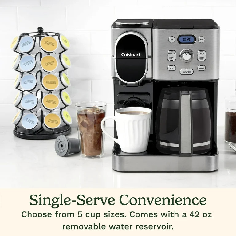Cuisinart Coffee Center 2-in-1 Coffeemaker, 12-Cup Carafe and Single-Serve Brewer | Walmart (US)