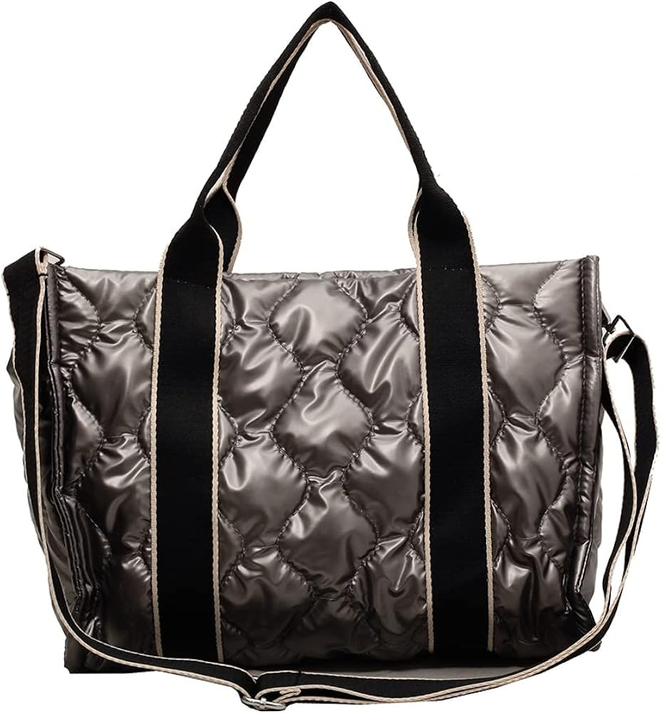 Autumn Winter Cotton Clothes Quilted Ladies Large Capacity Shoulder Bag Tote Bag for Women Crossb... | Amazon (CA)