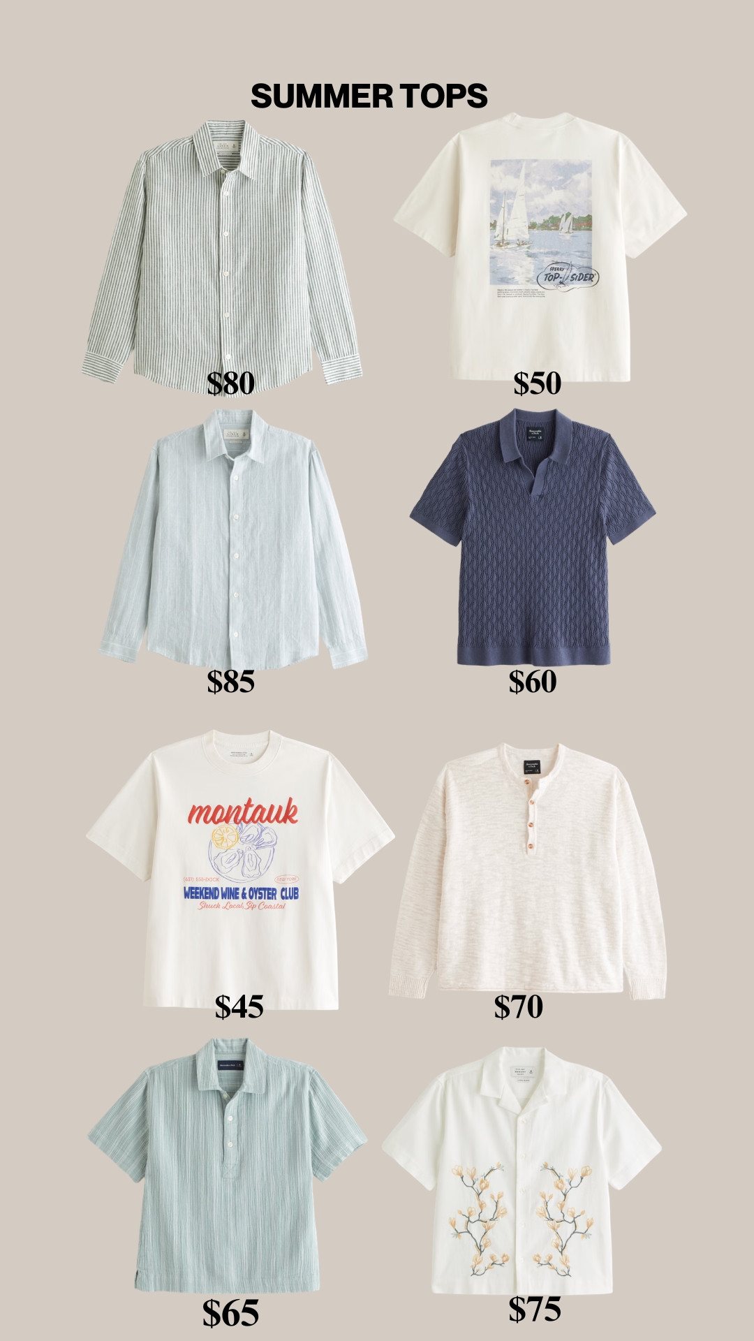 These are the only tops you need this summer—lightweight, versatile, and easy to style with everything. Save this before your next haul.

Hashtags:
#menswearessentials #summerstylemen #mensfashion #capsulewardrobe #outfitideas #ltkfashion #mensstyleguide #summerfits #mensweardaily

#LTKFestival #LTKootd #LTKMens
