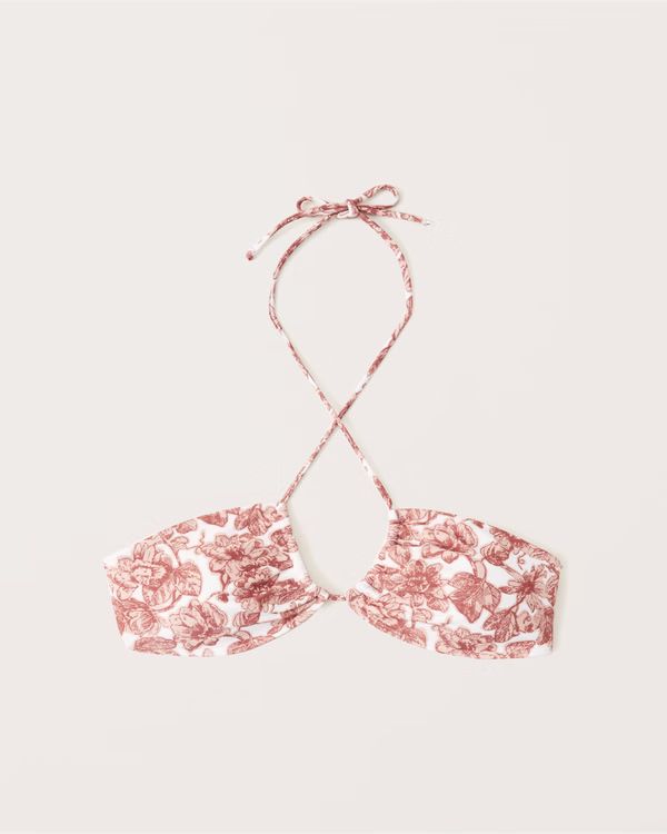 Cross Halter Triangle Bikini Top | Abercrombie & Fitch (US)