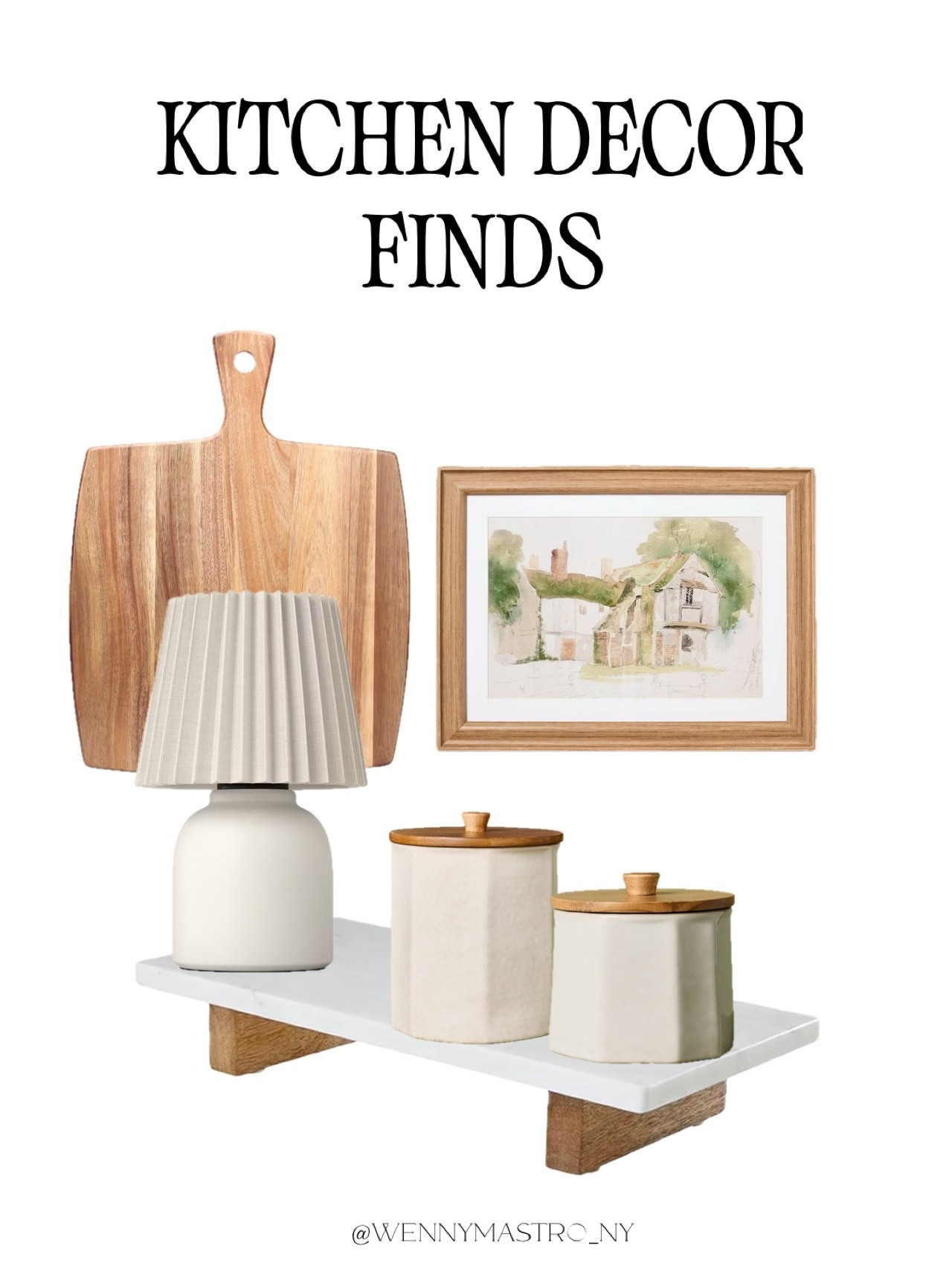 Kitchen decor, counter decor, ceramic canisters, wall art, mini lamp, marble pedestal riser, square cutting board 

#LTKSaleAlert #LTKHome