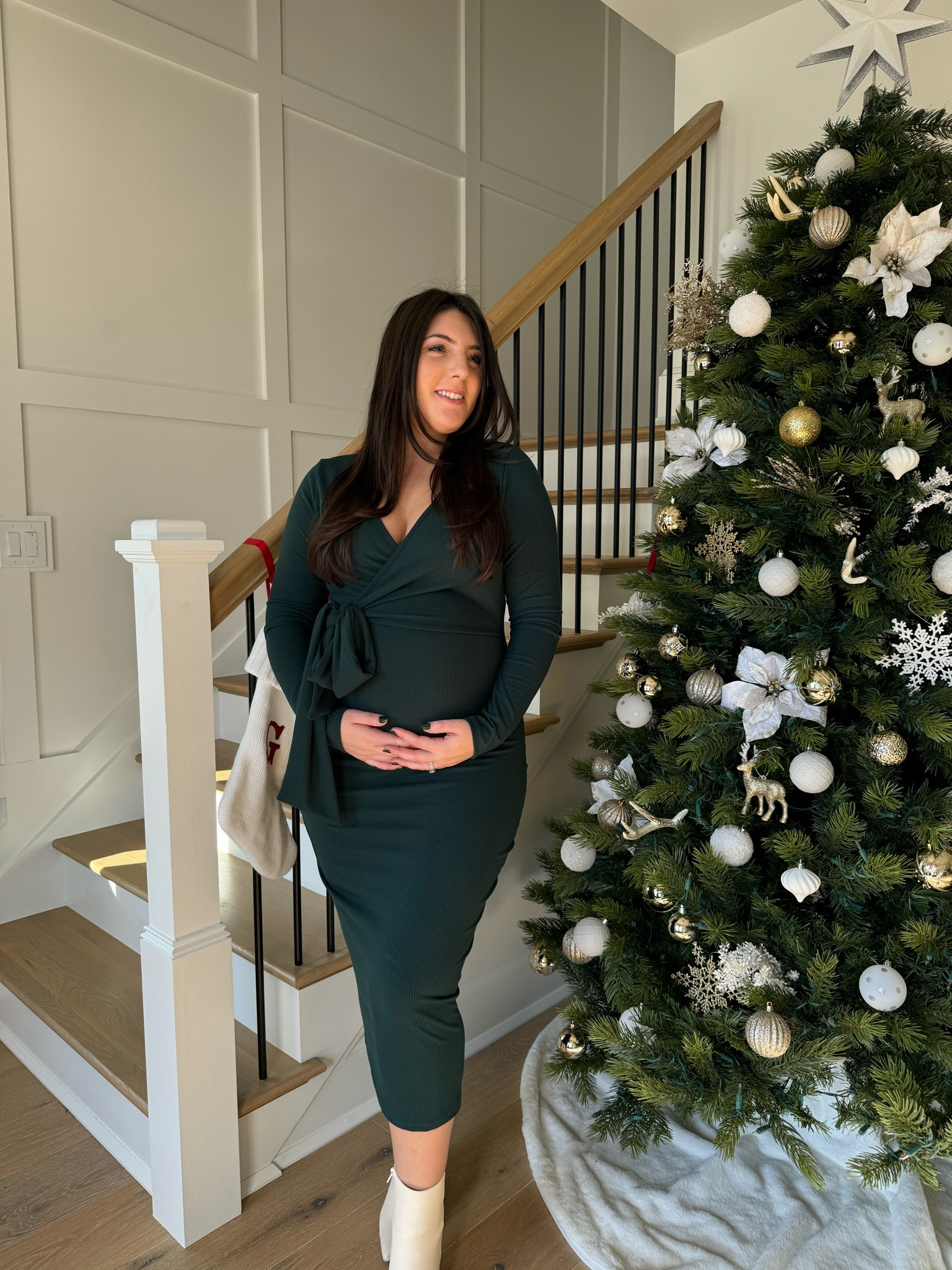 loving this comfy dress for the holidays| use code: gabguzzo25 for 25% off  at Pink Blush Maternity 

Holiday dress, holiday outfit idea, maternity dress, holiday maternity dress, sweater dress, winter outfit ideas, winter maternity dresses 

#LTKstyletip #LTKbump #LTKHoliday