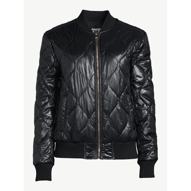 Love & Sports Women's Quilted Bomber Jacket - Walmart.com | Walmart (US)