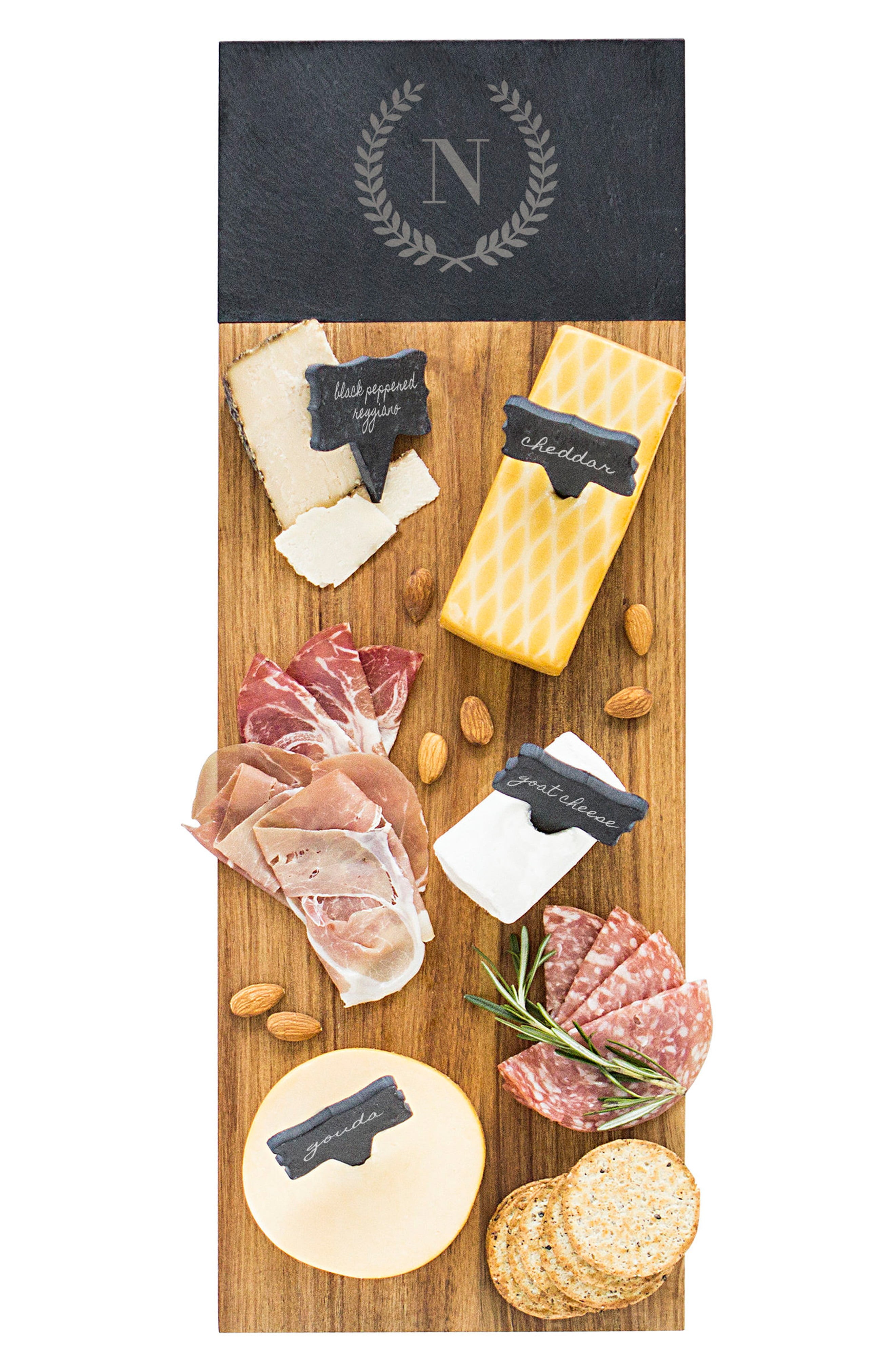 Cathy's Concepts Monogram Acacia Wood Cheese Board | Nordstrom