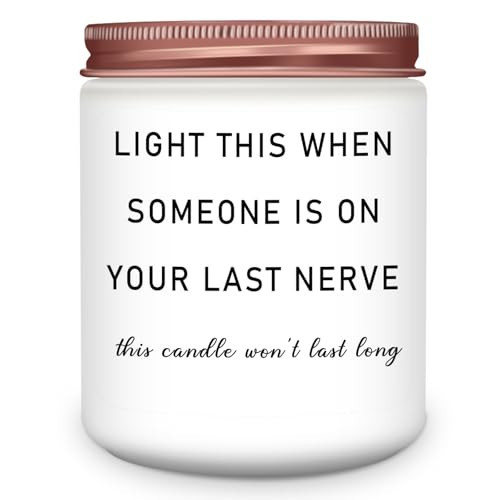 Homsolver Gifts for Women, Best Friend Birthday Christmas Friendship Gifts for Women, Sister, Friend, Mom, Bestie, Her, BFF, Coworker, Unique Woman Gift, Funny Lavender Scented Candle Gift | Amazon (US)