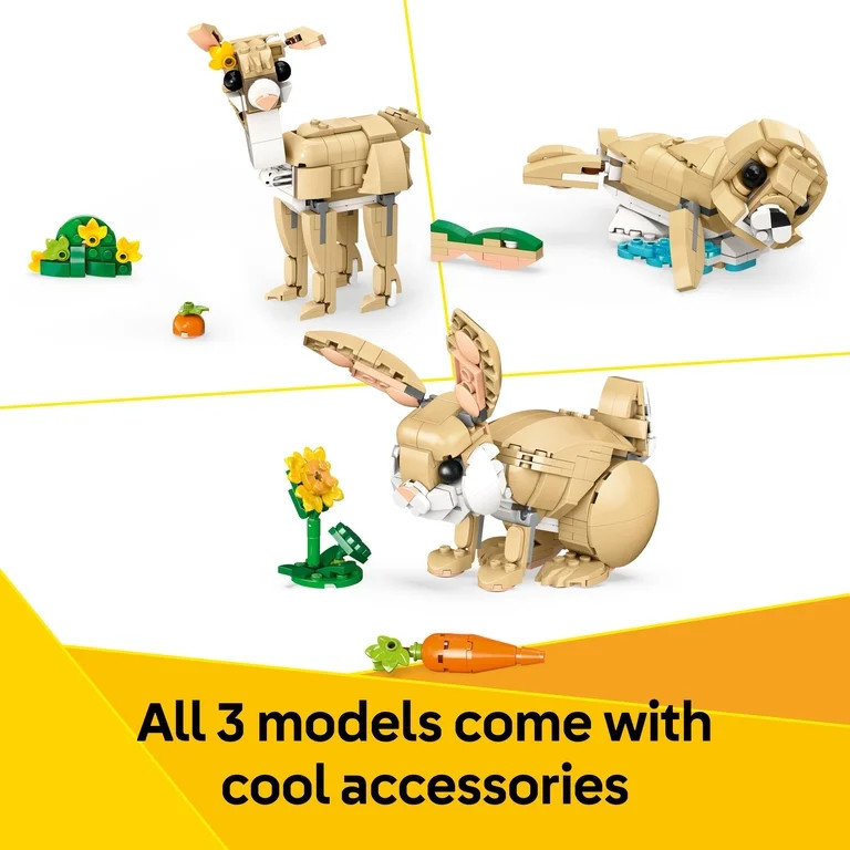 LEGO Creator 3in1 Cute Bunny - Building Toys Set W/ 3 Building Options, Bunny, Seal, or Llama - E... | Walmart (US)
