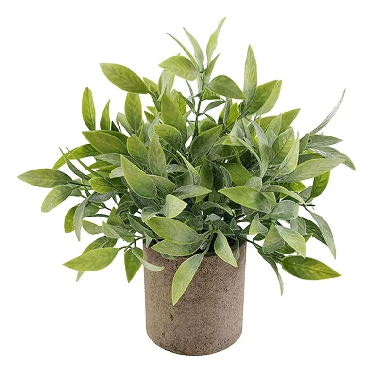 Artificial Potted Plant Greenery Bonsai Small Fake Plants for Bathroom Decor Leaves | Walmart (US)