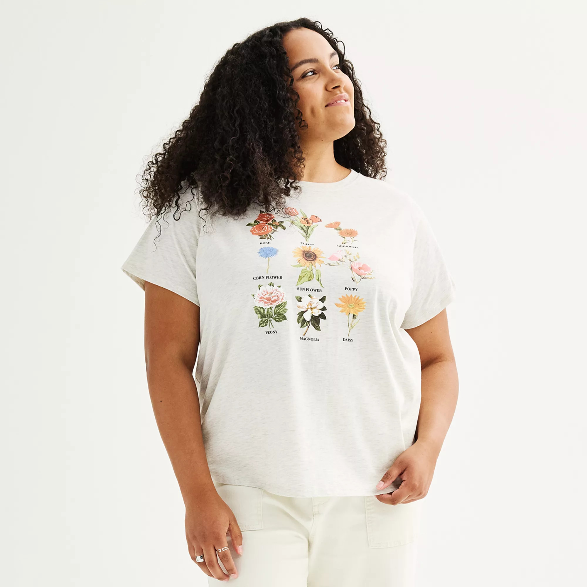 Plus Size Array Of Flowers Graphic Tee | Kohl's