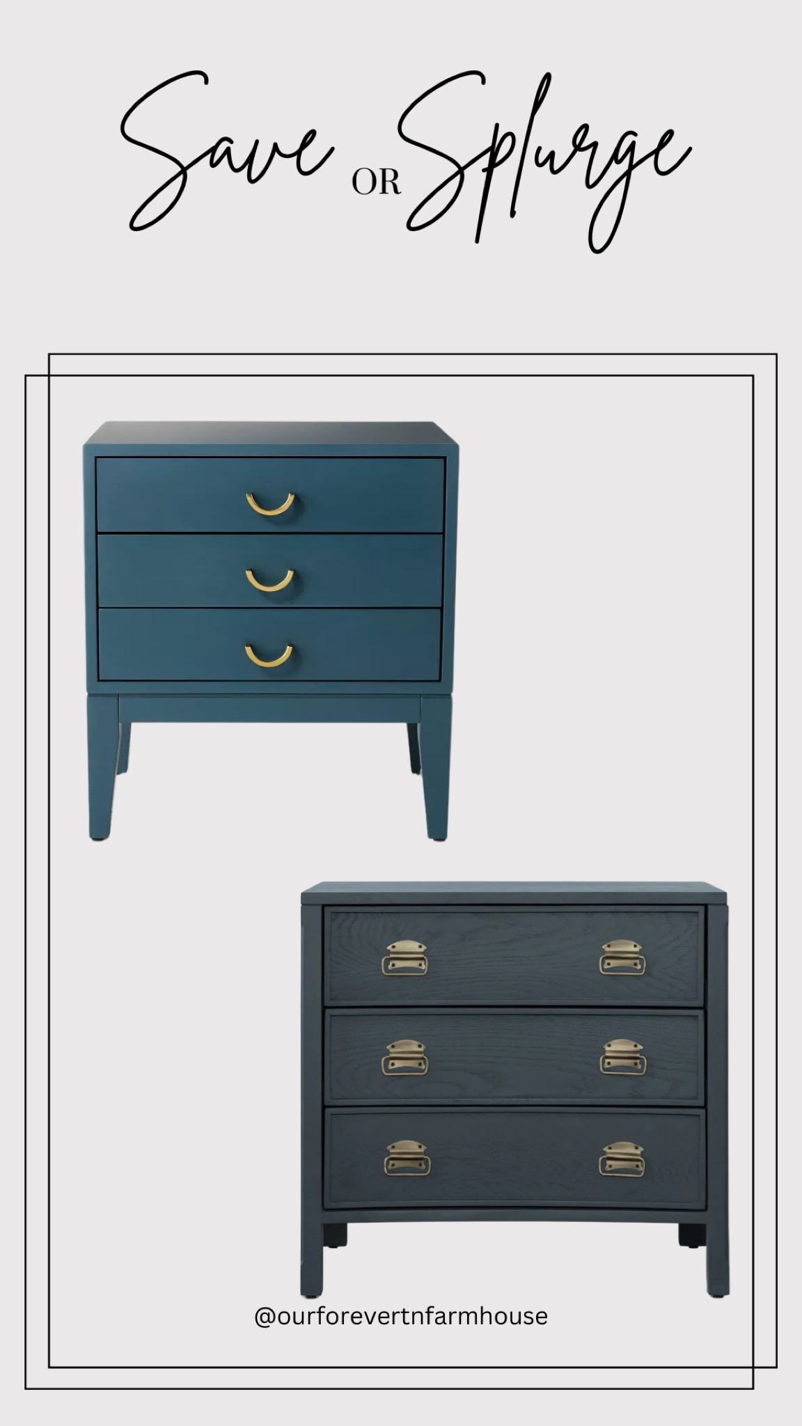 Save versus splurge on this nightstand. Which do you like better?

#LTKHome