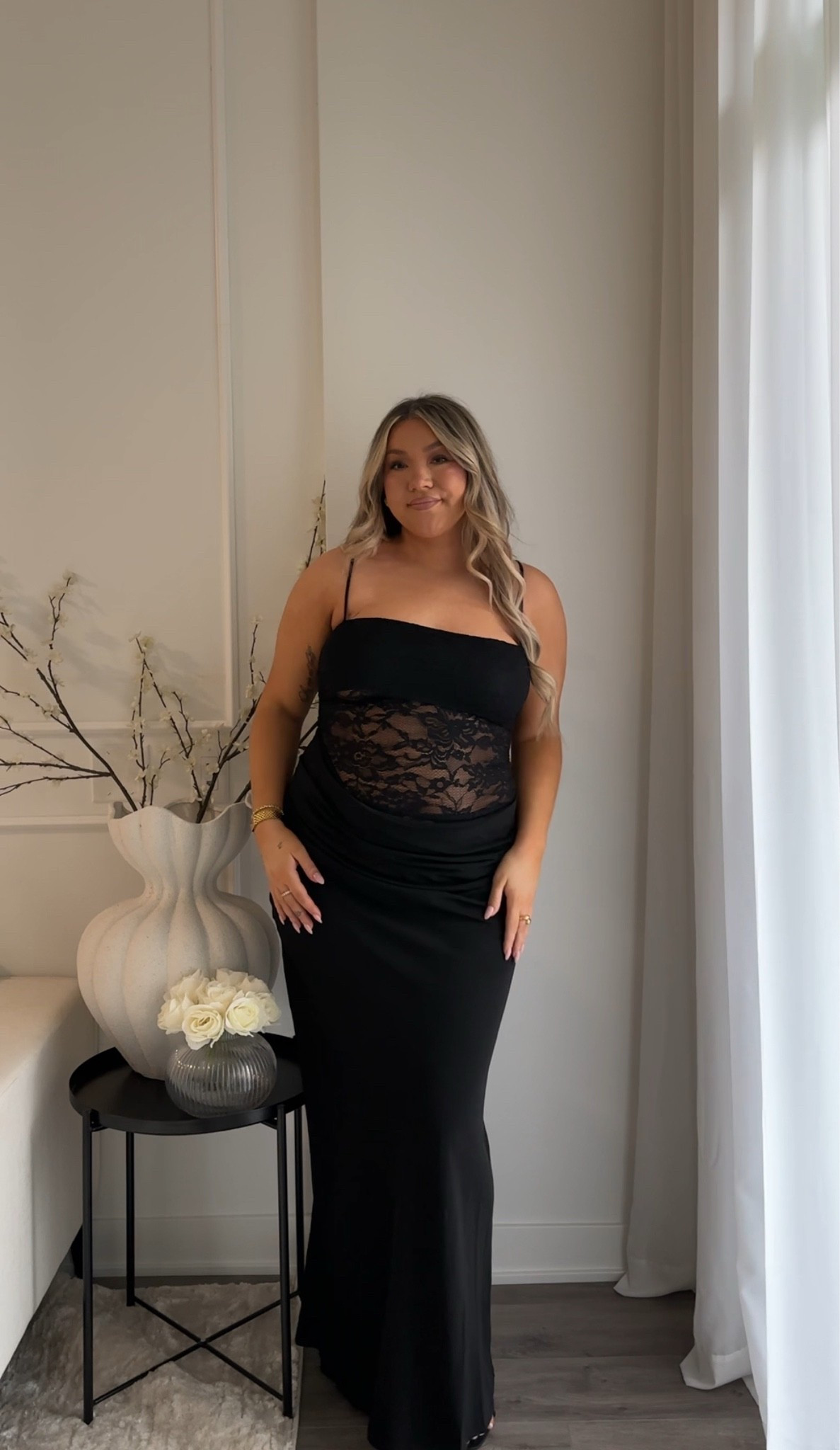 Black lace maxi dress ￼

#LTKsummer #LTKmidsize #LTKdresses