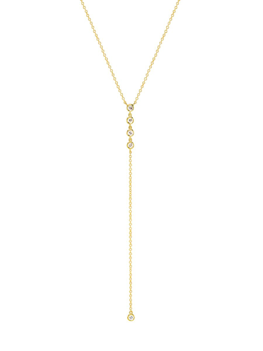 14K Yellow Gold & 0.26 TCW Diamond Y Necklace | Saks Fifth Avenue