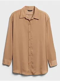 Silky Oversized Shirt | Banana Republic Factory