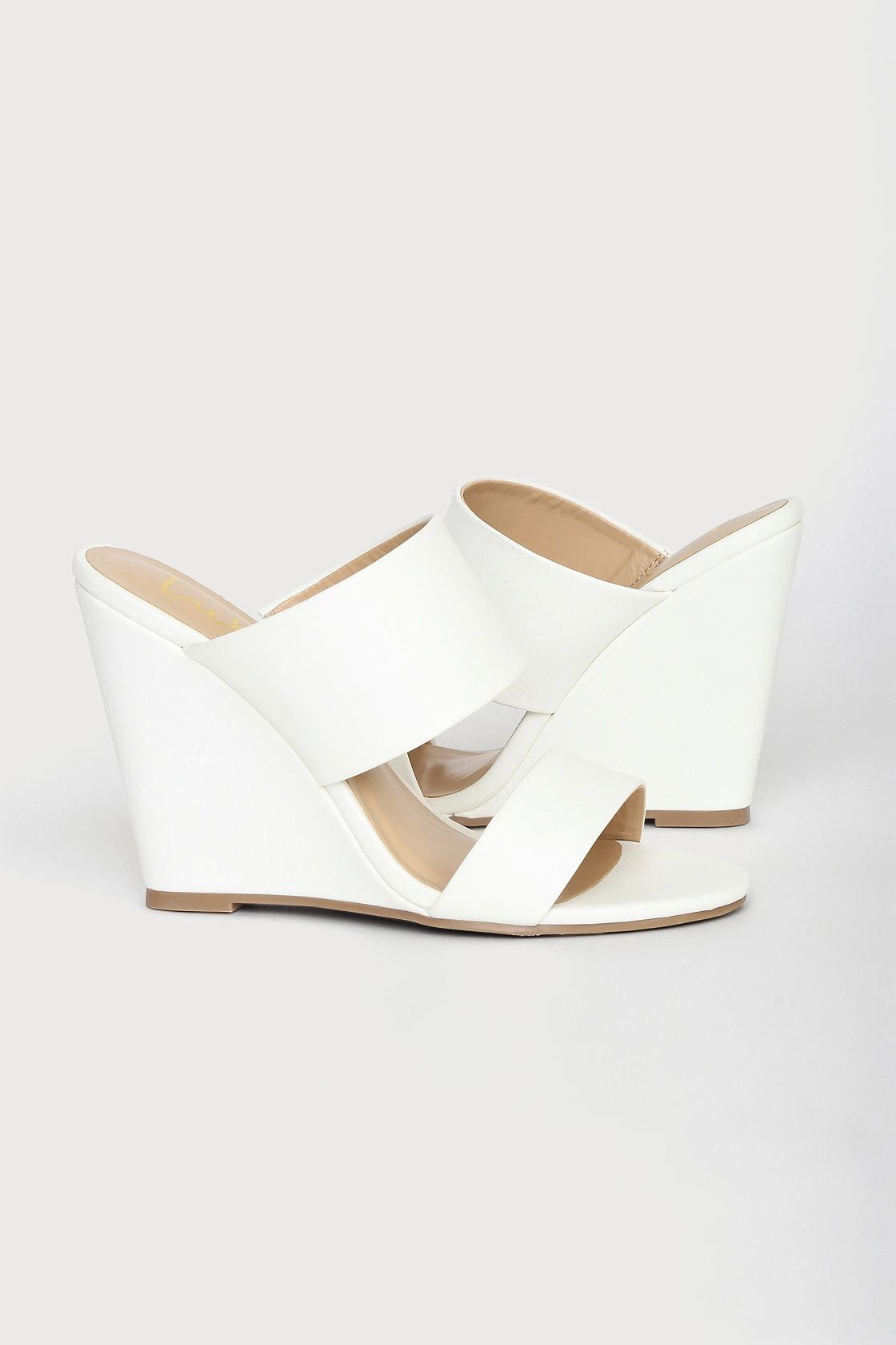 Biava White Wedge Sandals | Lulus (US)