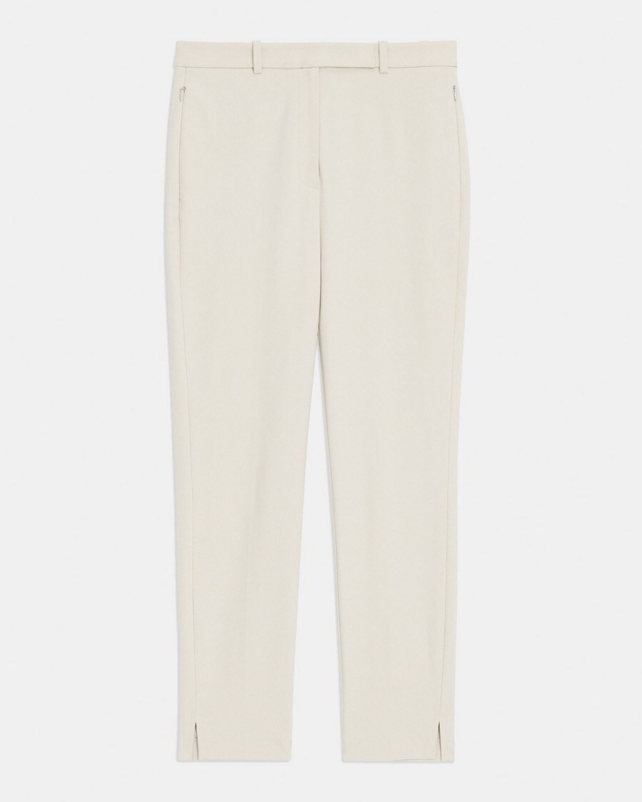 Stretch Cotton Tapered High-Waist Pant | Theory | Theory UK