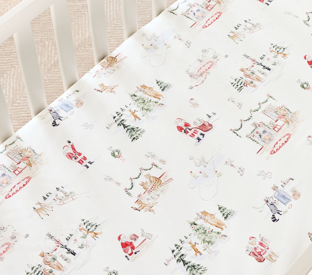Riley Sheehey Holiday Organic Crib Fitted Sheet | Pottery Barn Kids