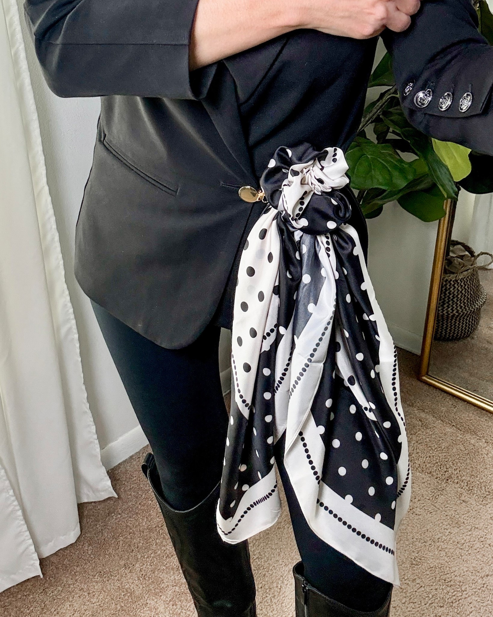 Steve Madden polka dot silk scarf on sale now! 

#LTKWorkwear #LTKSaleAlert #LTKootd