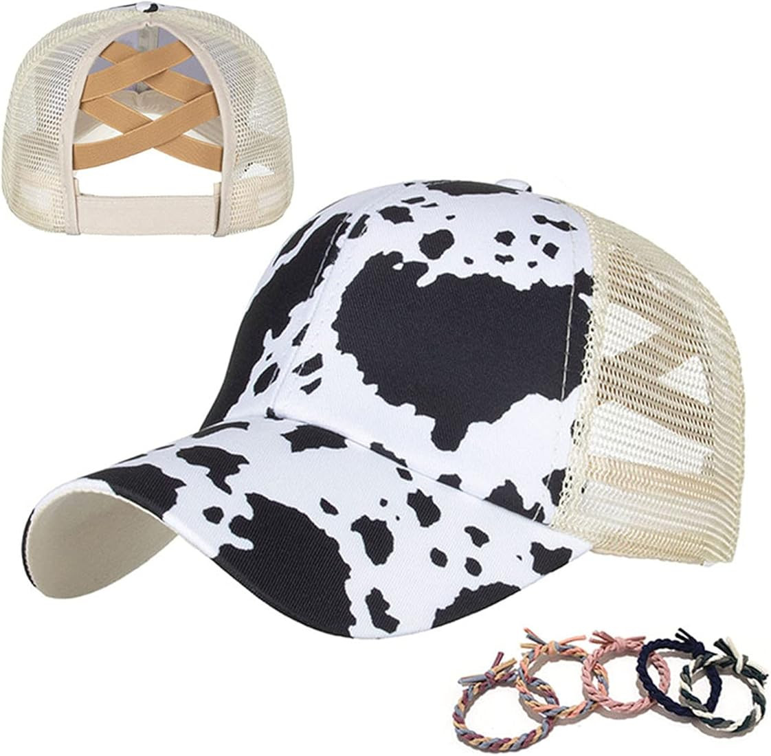 Womens Cow Print Baseball Cap Unisex Adjustable Baseball Hat Casual Cotton Sun Hats for Teen Girl... | Amazon (US)