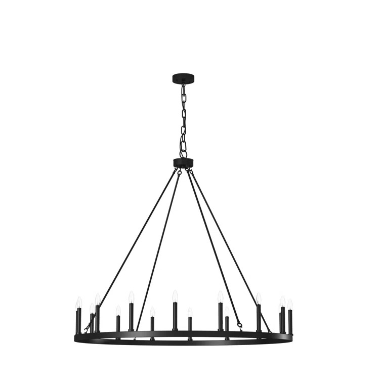 Finchley 16 - Light Wagon Wheel Chandelier | Wayfair Professional