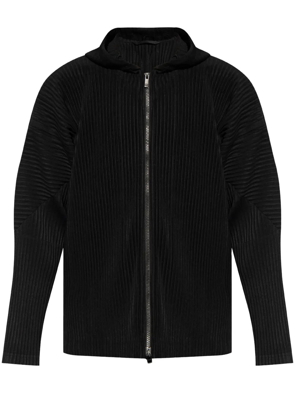 Homme Plissé Issey Miyake Pleated zip-up Hoodie  - Farfetch | Farfetch Global