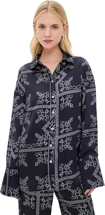 4TH+RECKLESS Women's Amira Satin Shirt | Amazon (US)