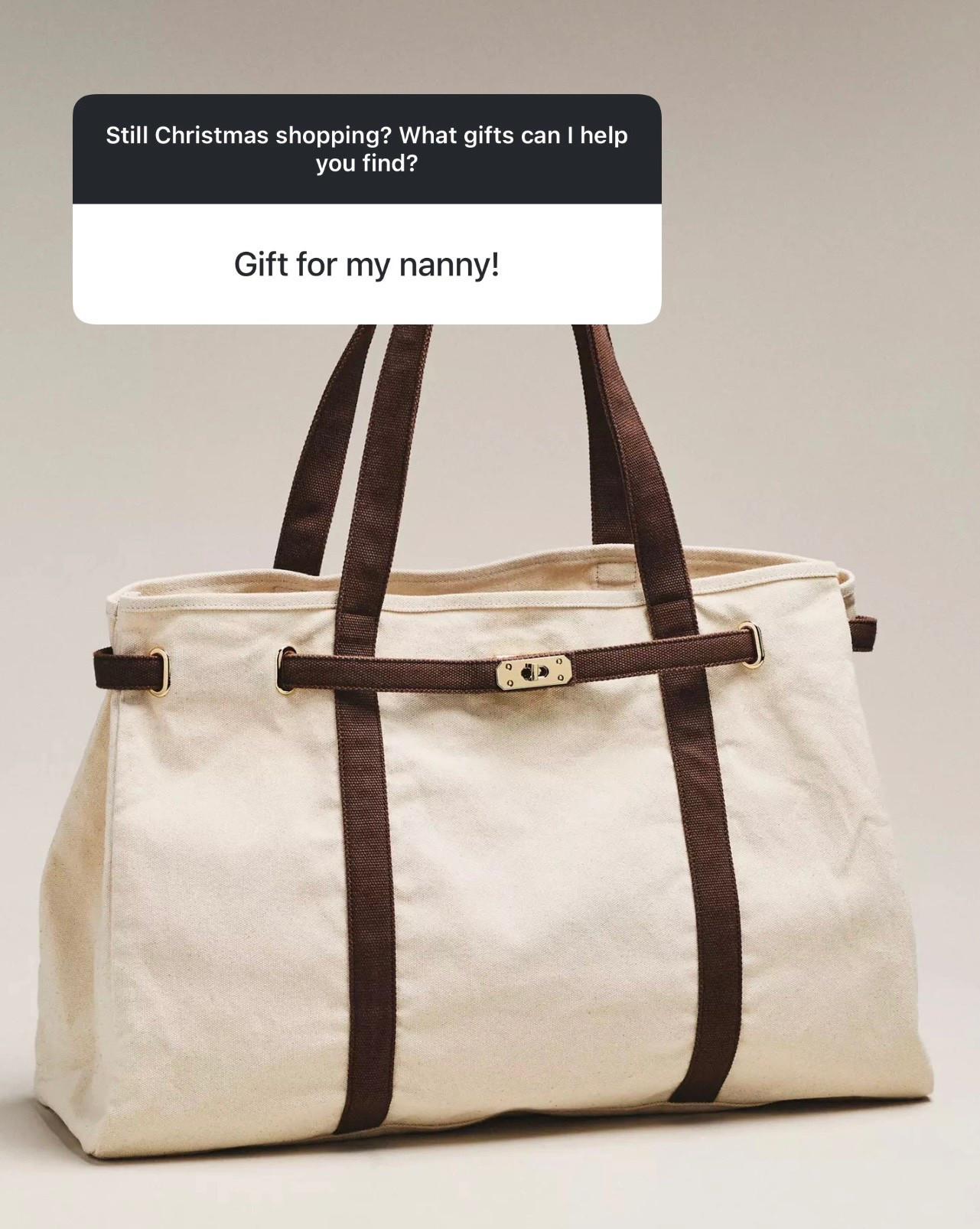 Obsessed with these canvas totes that look like Birkins! I think our nanny would love the largest size because she always brings a big bag with her to work!

#LTKHoliday #LTKGiftGuide #LTKFindsUnder100