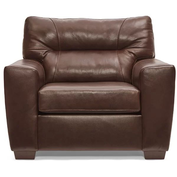 Oates 47'' Wide Tufted Leather Match Armchair | Wayfair North America