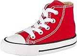 Converse Kids' Chuck Taylor All Star Canvas High Top Sneaker, Red, 9 M US Toddler | Amazon (US)