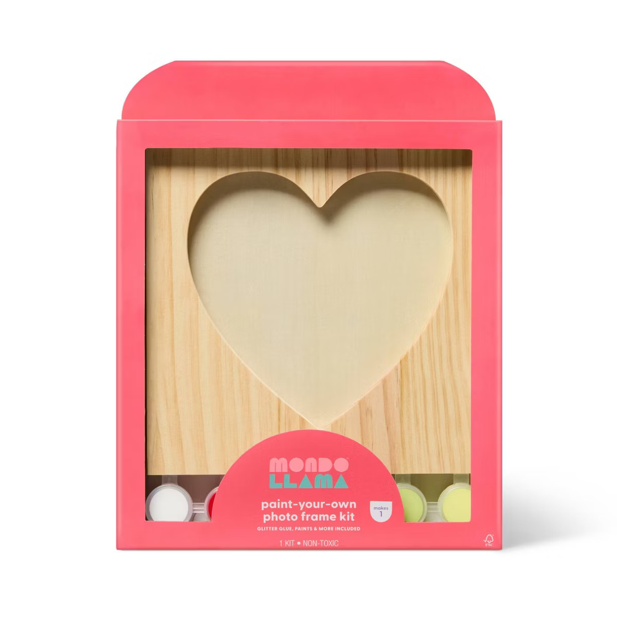 Valentine's Craft Wood Heart Frame Painting Activity Kit - Mondo Llama™ | Target
