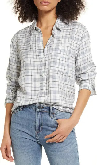 Treasure & Bond Plaid Boyfriend Shirt | Nordstrom | Nordstrom