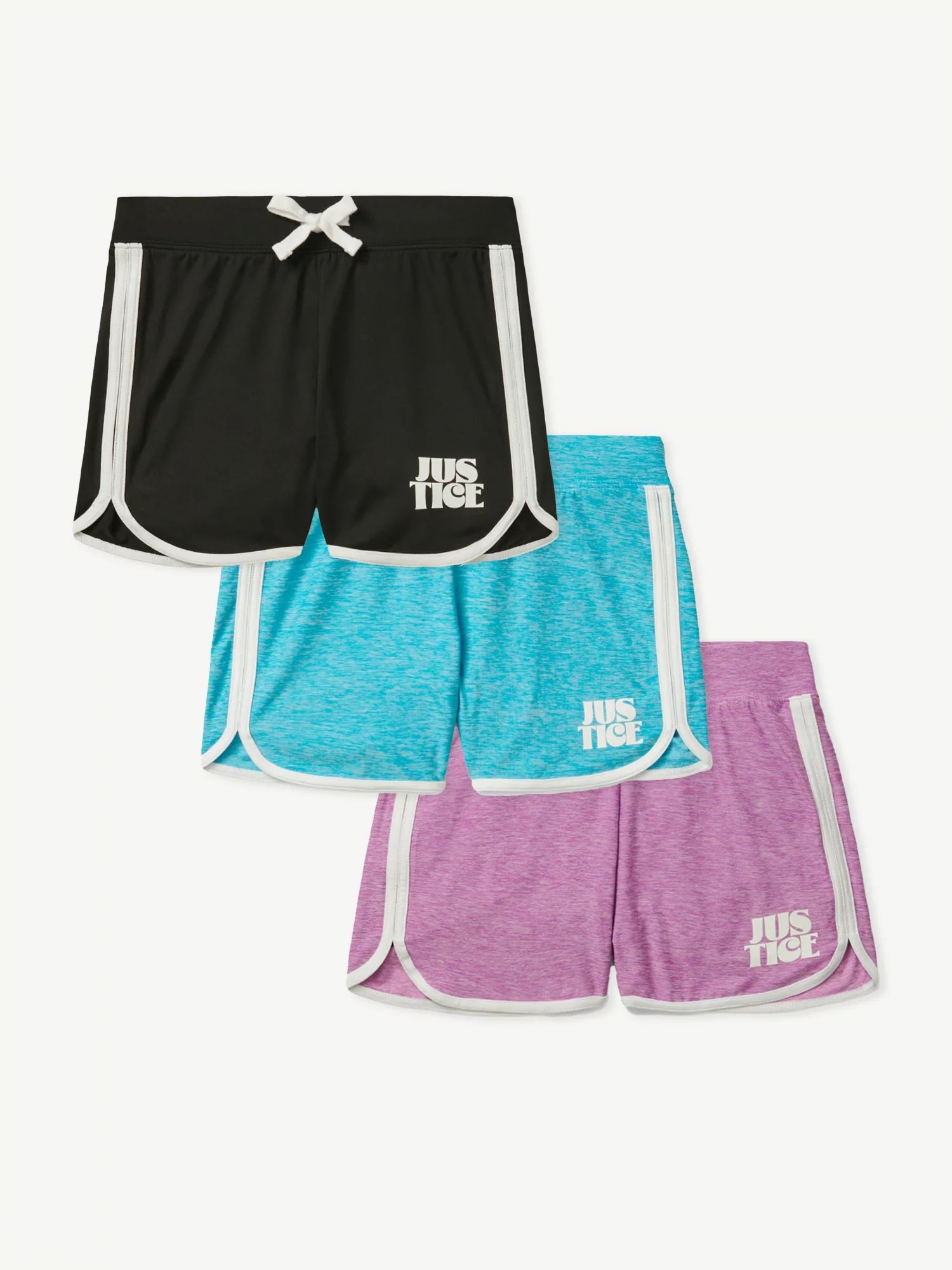 Justice Girls 3-Pack Core Synthetic Shorts, Szies XS-XLP | Walmart (US)