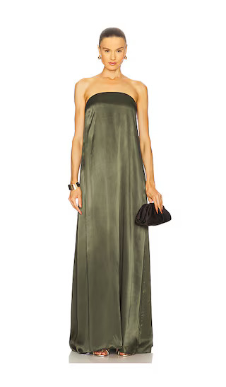 La Lune Strapless Column Maxi Dress in Forest | Revolve Clothing (Global)