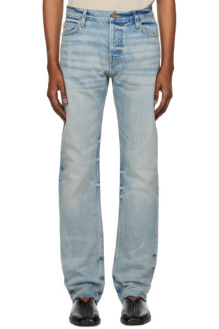 Blue Five-Pocket Jeans | SSENSE