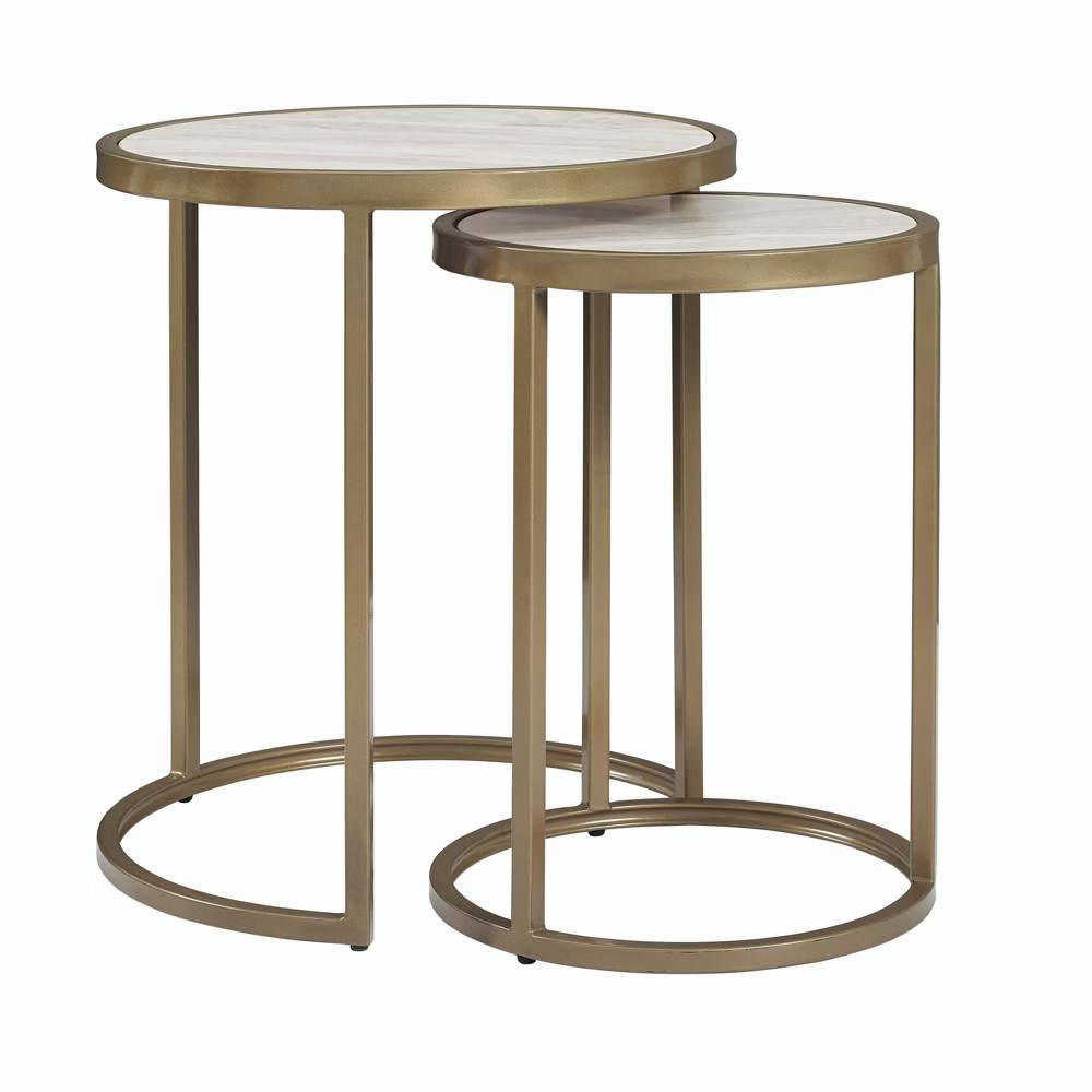 Eos Nesting Tables Brass - Dorel Living | Target