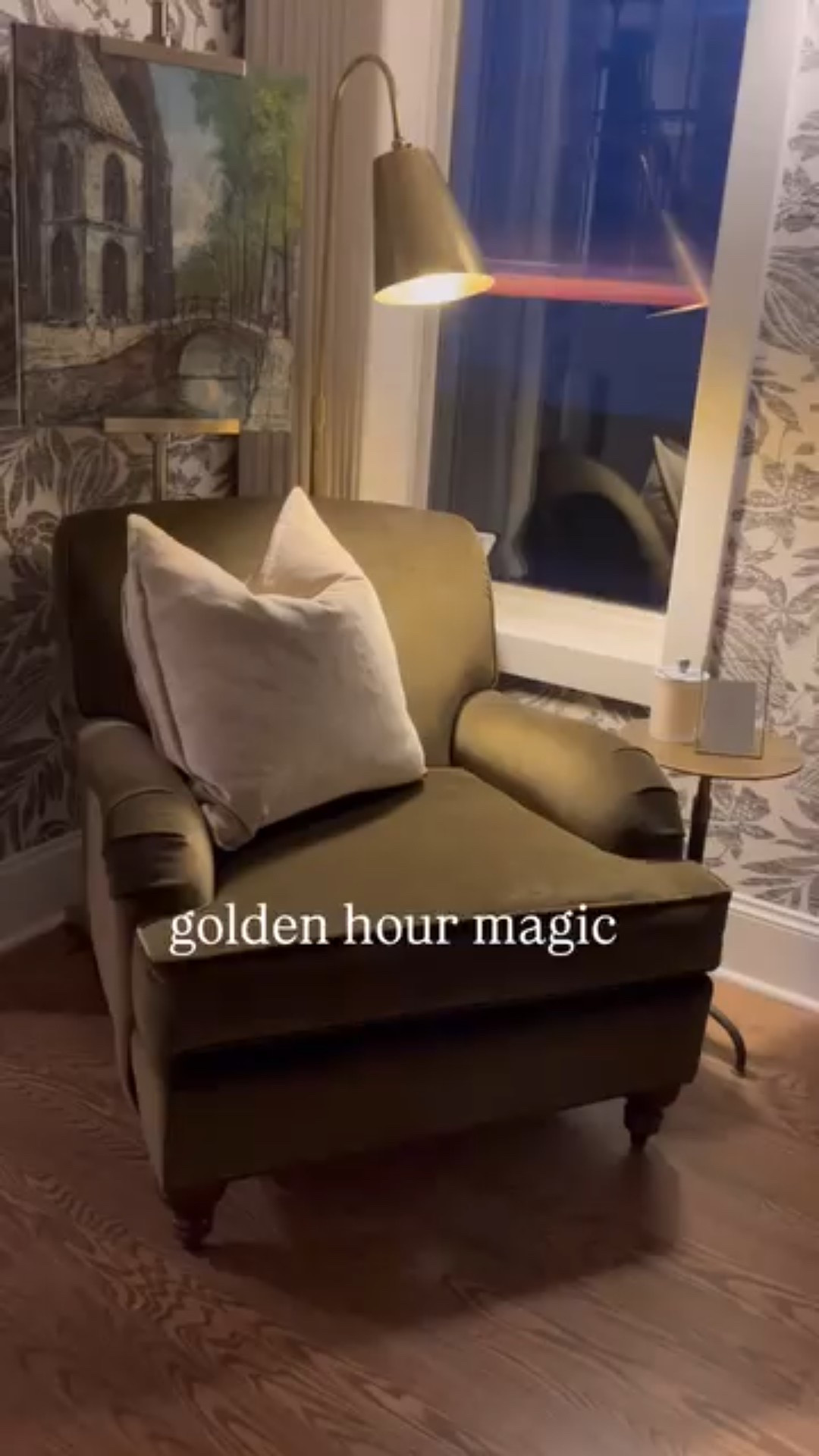 A chair, a glow, and the perfect spot to take in the beautiful sunset.

Simple pieces, thoughtfully placed, this is how you create calm in your home.

Create this look…click below 