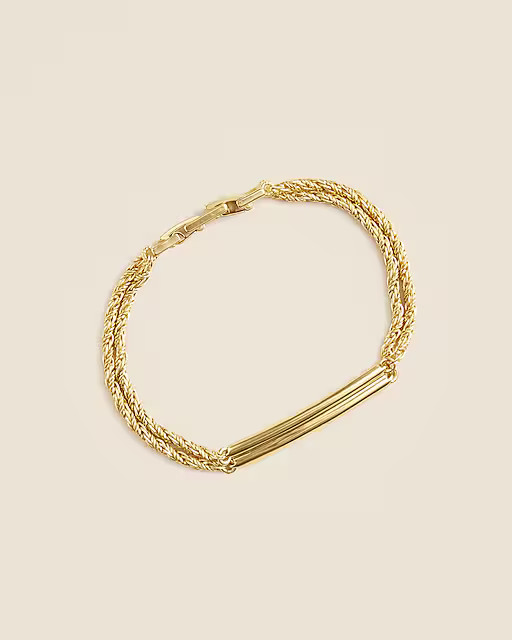 Double-chain tag bracelet | J. Crew US