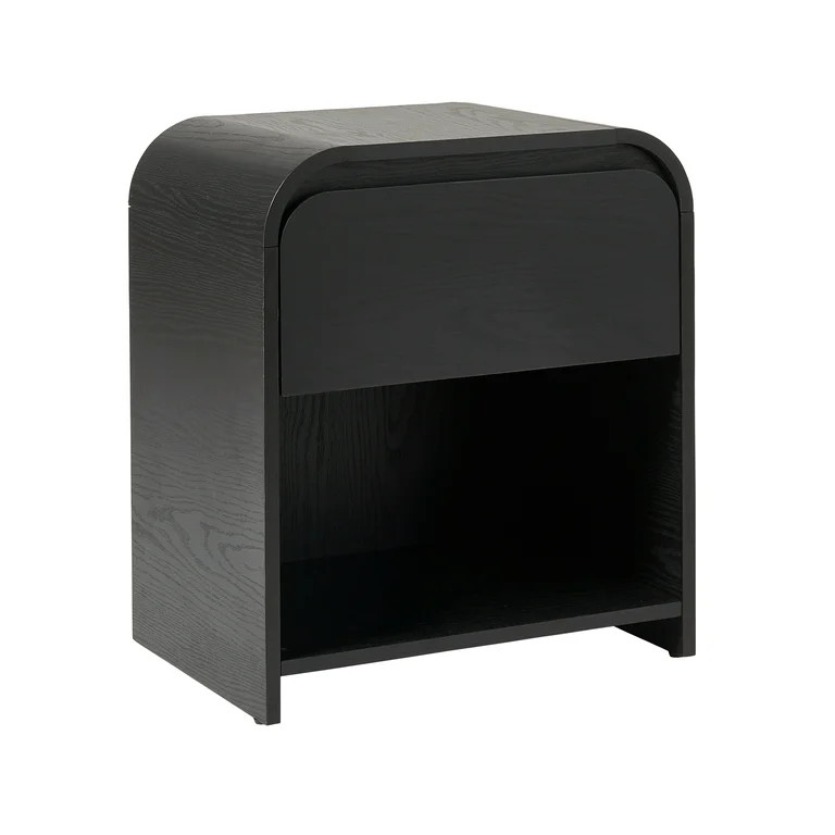 Better Homes & Gardens Juliet Nightstand with USB, Rich Black Finish | Walmart (US)