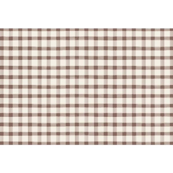 Brown Painted Check Placemat | Maisonette