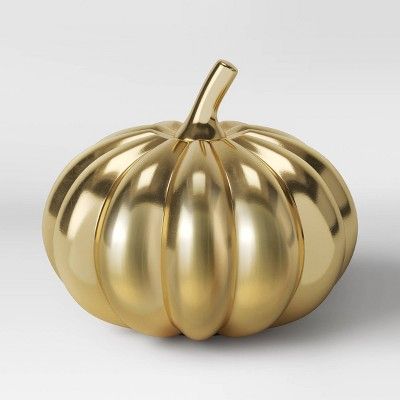 Large Cast Brass Pumpkin Gold - Threshold™ | Target