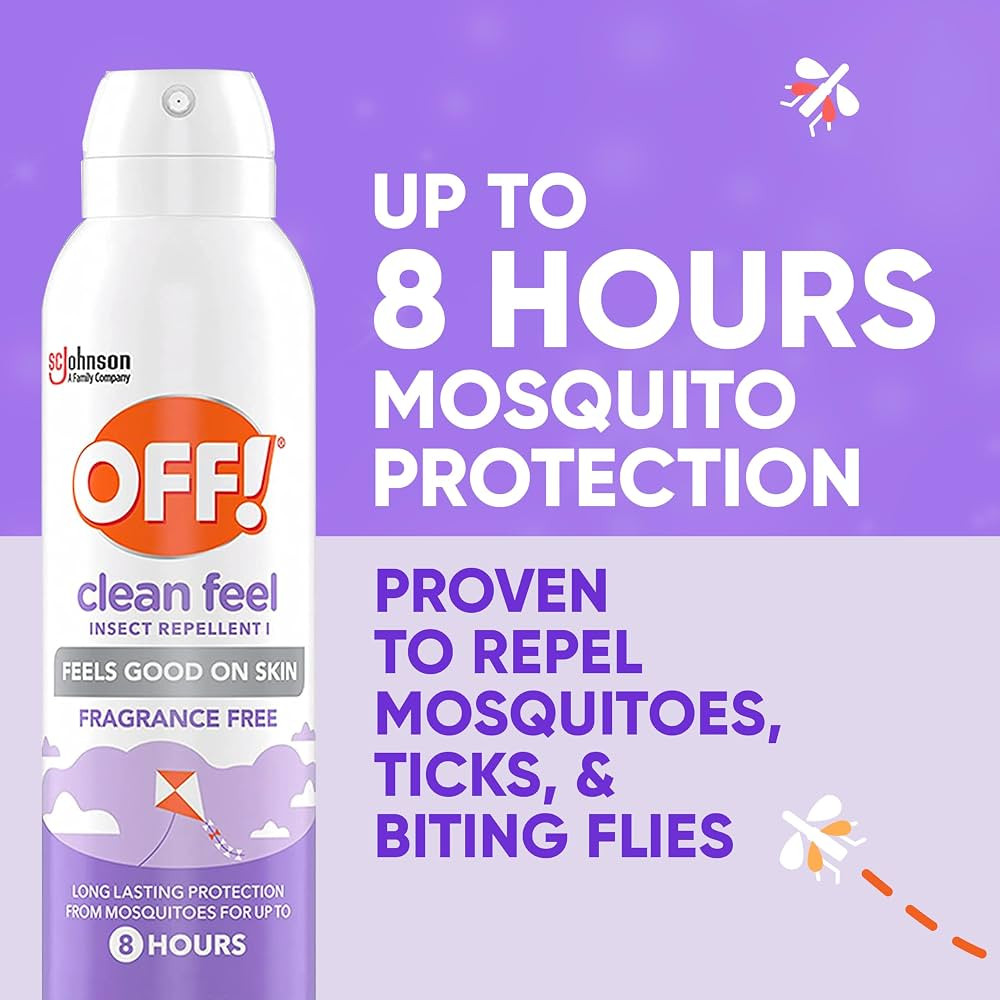 OFF! Clean Feel Insect Repellent Aerosol with 20% Picaridin - Long-Lasting DEET-Free Protection f... | Amazon (US)